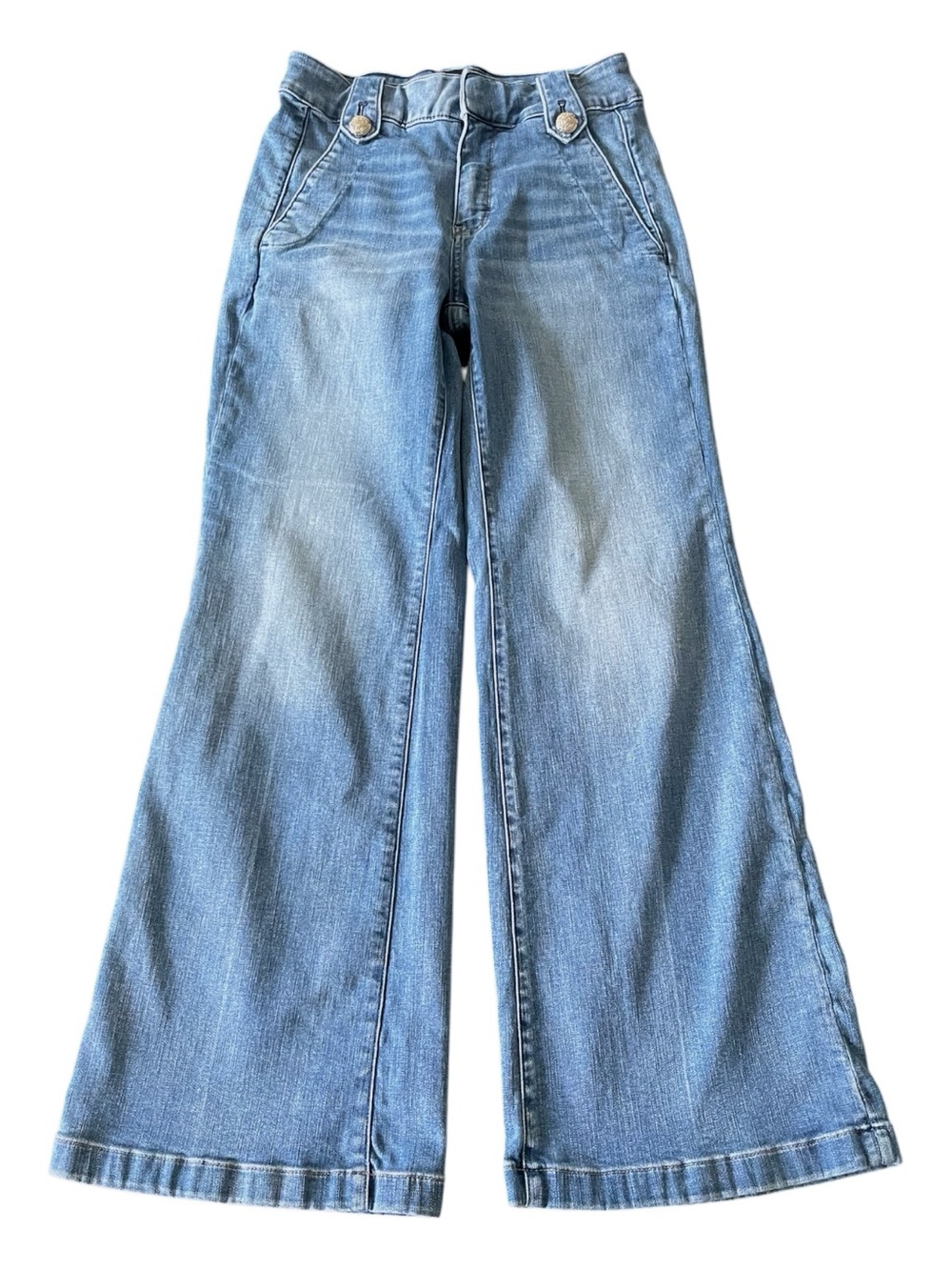 White House Black Market Lt Blue High Rise Wide Leg Everyday Soft Jeans (6x32)